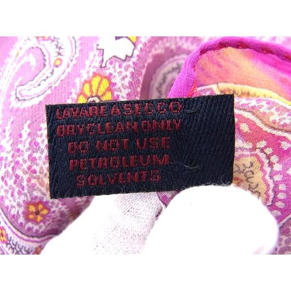 ETRO □新品同様□ エトロ ペイズリー柄 シルク100％ スカーフ  