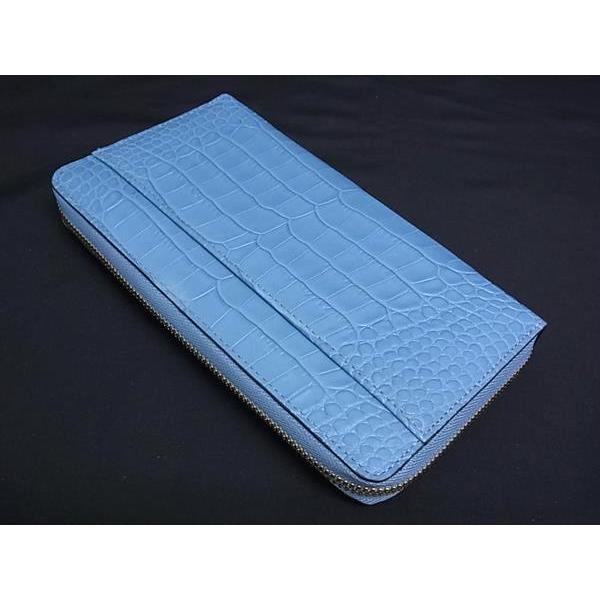 ■新品■未使用■ COCOCELUX GOLD ココセリュックスゴールド クロコダイル型押しレザー ライトブルー系 BN3602 □新品□未使用□ COCOCELUX GOLD ココセリュックスゴールド