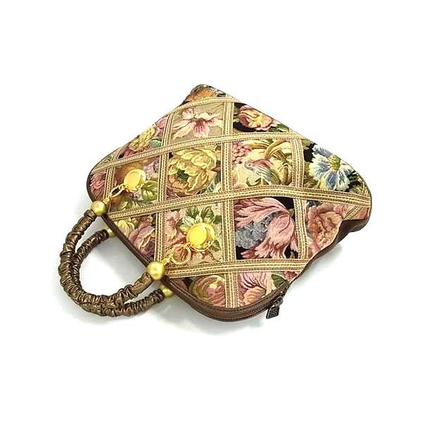 □新品同様□ Think Bee! シンクビー！ キャンバス×レザー 花柄