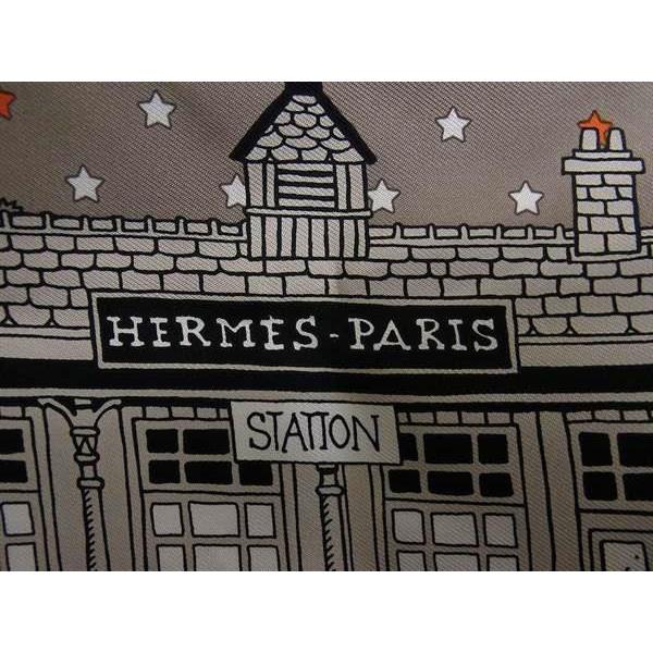 HERMES □極美品□ エルメス パリステーション カレ55 シルク100
