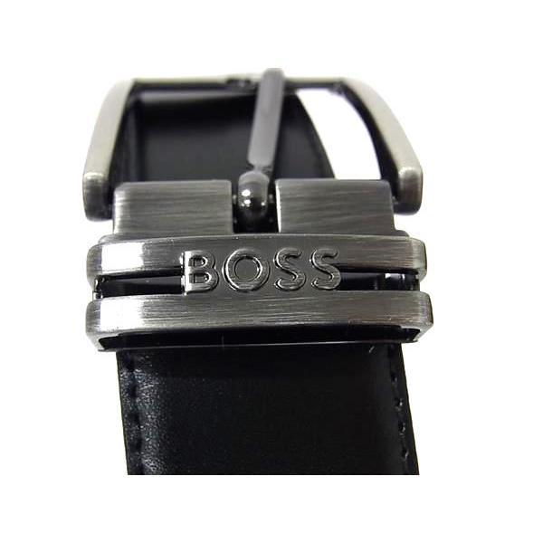□極美品□ HUGO BOSS ヒューゴボス レザー シルバー金具 ベルト  
