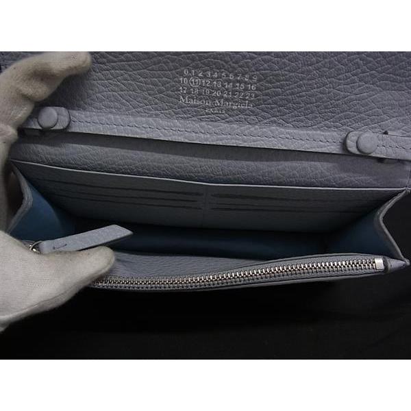 ■極美品■ Maison Margiela メゾン マルジェラ 4ステッチ レザー ショルダーバッグ クロスボディ 斜め掛け ライトブルー系 BP2418 Maison Margiela（メゾンマルジェラ） □極美品□ メゾン マルジェラ 4