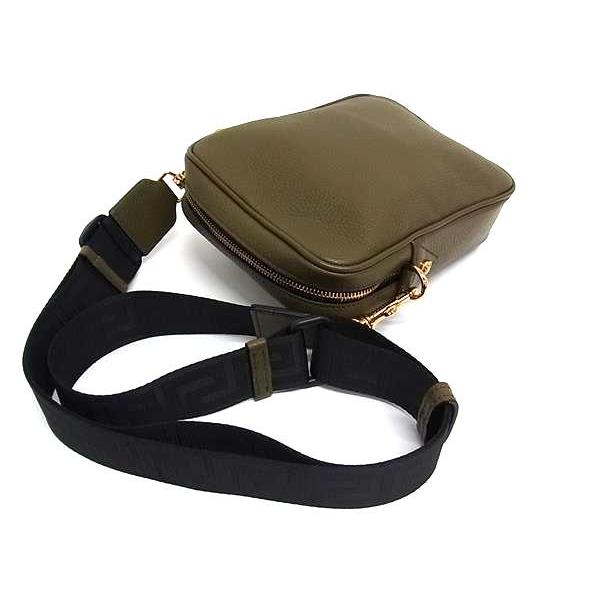 【Versace】ボディバッグ メデューサ グレカ レザー カーキ VERSACE □新品□未使用□ ヴェルサーチ メデューサ レザー