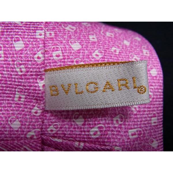 □新品□未使用□ BVLGARI ブルガリ シルク100% 総柄 ネクタイ  
