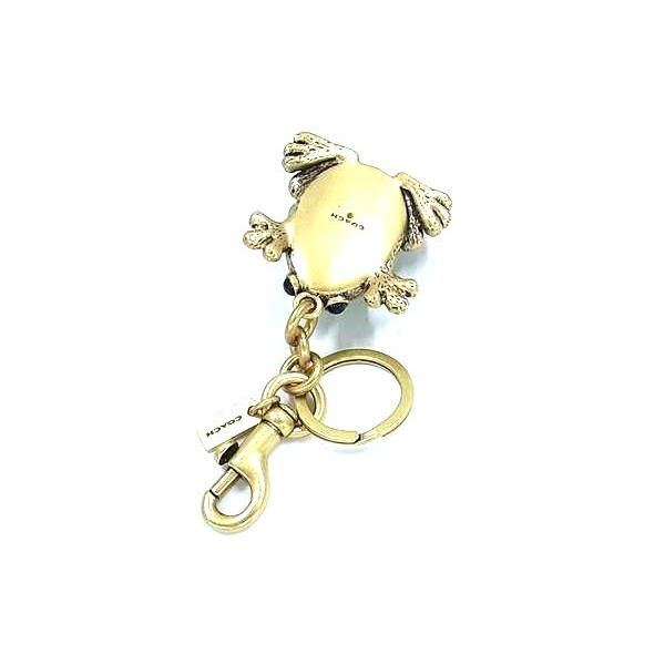 コーチ カエルモチーフ キーホルダー ビジュー付き バッグチャーム グリーン系 コーチ カエルモチーフ キーホルダー ビジュー付き バッグ