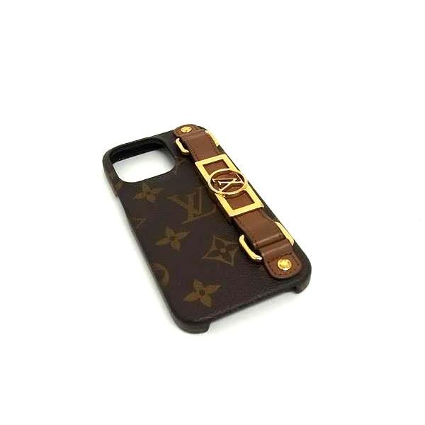 ■美品■ LOUIS VUITTON ヴィトン M81214 モノグラム バンパー ドーフィーヌ iPhone 13 Pro 対応 アイフォンケース ブラウン系 BQ0801 | LOUIS VUITTON