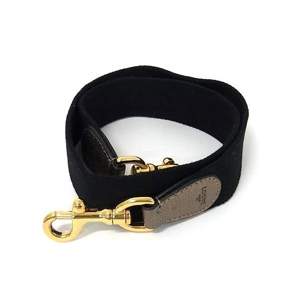 ■美品■ LOEWE ロエベ キャンバス バッグ用 ショルダーストラップ 肩掛け レディース メンズ ブラック系 BS0489 | LOEWE