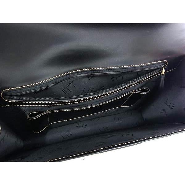 ■新品同様■ dunhill ダンヒル レザー 鍵付き クラッチバッグ セカンドバッグ メンズ 紳士 ブラック系×ゴールド系 BS0938 | dunhill | 08