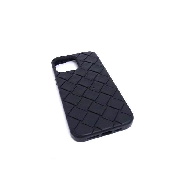 BOTTEGA VENETA ボッテガヴェネタ イントレチャート ラバー iPhone13Pro Max 対応 アイフォンケース スマホ ブラック系 BS1218 | BOTTEGA VENETA