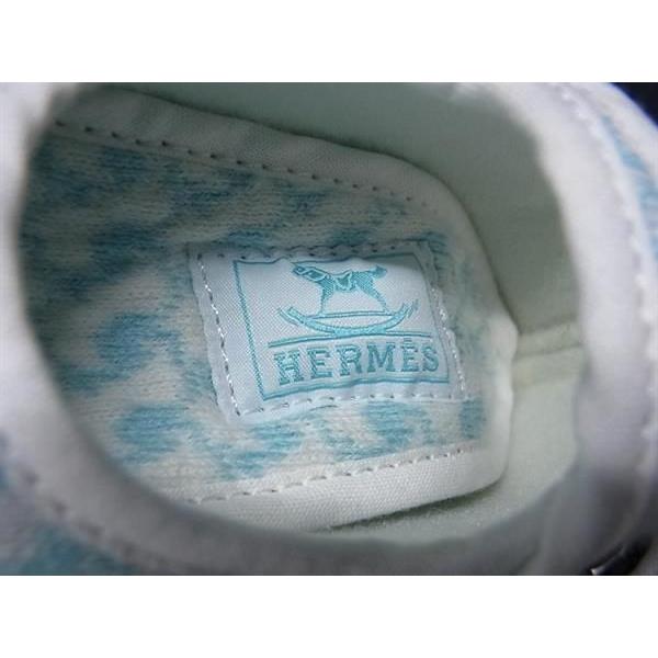 HERMES　エルメス　ベビーシューズ　ブルー　水色　 アダダ　出産祝い　ギフト HERMES エルメス ベビーシューズ ブルー 水色 アダダ 出産祝い