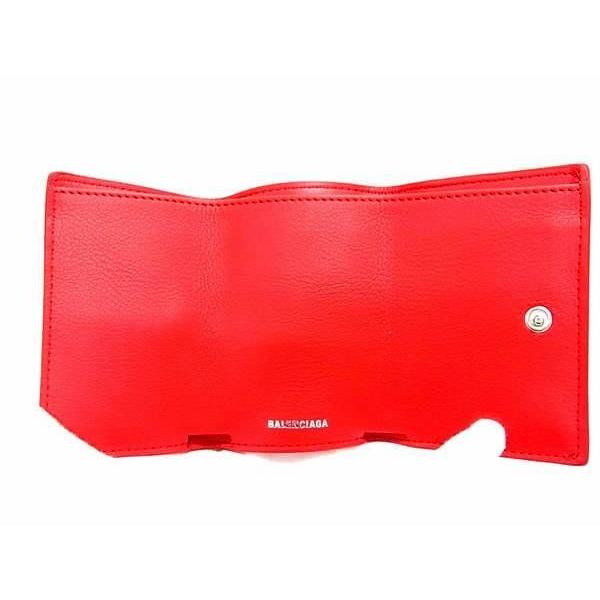 バレンシアガ 三つ折り財布 ペーパーミニウォレット ロゴ入り レザー 付属品付き バレンシアガ ミニ財布 ペーパー ミニウォレット 三つ折り ロゴ
