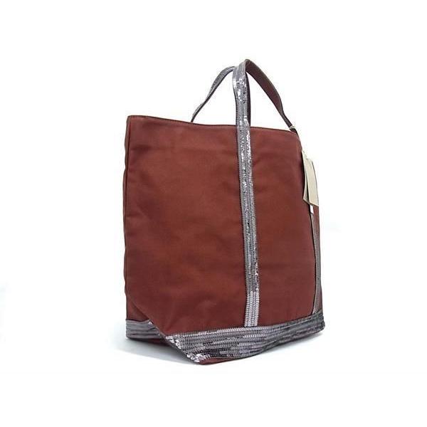 ■極美品■ vanessabruno ヴァネッサ ブリューノ キャンバス スパンコール ハンドバッグ トート ブラウン系×シルバー系 DB0061 |  | 01