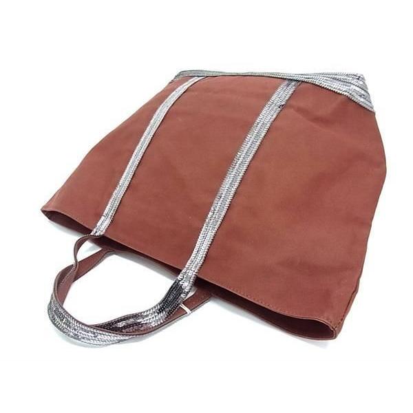 ■極美品■ vanessabruno ヴァネッサ ブリューノ キャンバス スパンコール ハンドバッグ トート ブラウン系×シルバー系 DB0061 |  | 04
