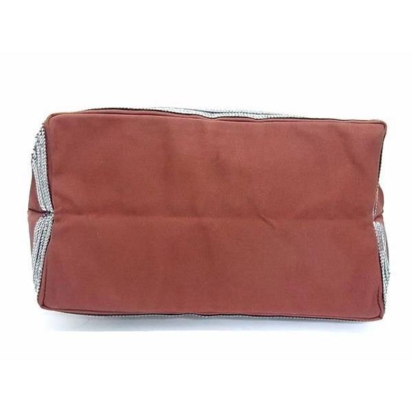 ■極美品■ vanessabruno ヴァネッサ ブリューノ キャンバス スパンコール ハンドバッグ トート ブラウン系×シルバー系 DB0061 |  | 05