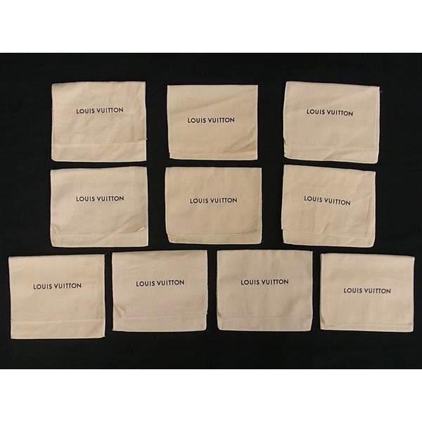 ■新品同様〜■  LOUIS VUITTON ルイヴィトン コットン100% 保存袋 W 約14.8cm H 約12.5cm 10点セット まとめ売り ベージュ系 DB0954 | LOUIS VUITTON