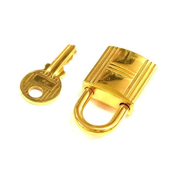 【美品】エルメス K24ゴールドメッキ パドロック カデナ リペア品 120番2 美品】エルメス K24ゴールドメッキ パドロック カデナ リペア品
