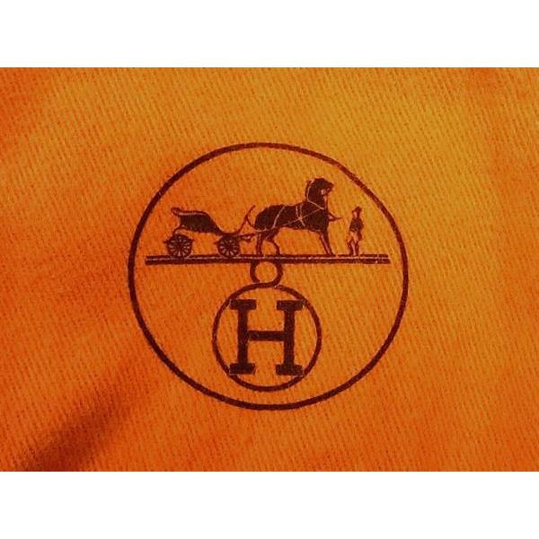 ■新品同様〜■ HERMES エルメス  保存袋 巾着 W 約9cm H 約9cm アクセサリー用 等 6点セット まとめ売り オレンジ系 DB2300 | HERMES | 05