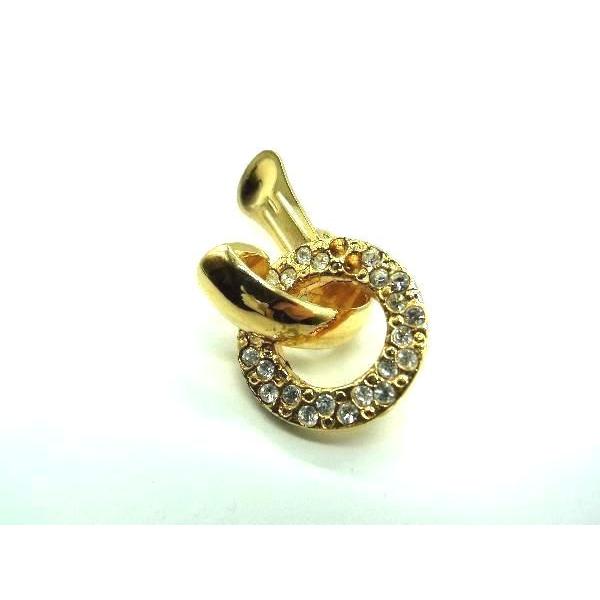 CELINE セリーヌ ラインストーン クリップ式 イヤリング アクセサリー レディース ゴールド系 DD8629 | CELINE