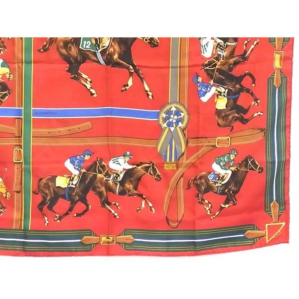 未使用　ロンシャン　麻　スカーフ　馬 未使用 ロンシャン 麻 スカーフ 馬 未使用 ロンシャン 麻