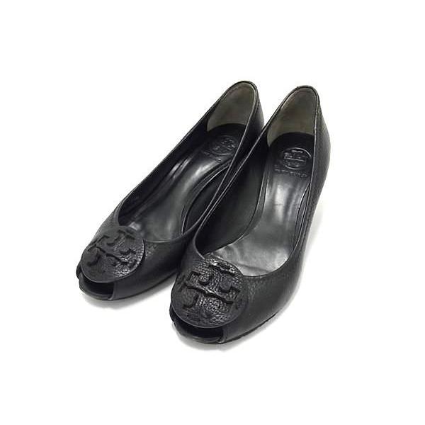 TORY BURCH トリーバーチ レザー ヒール パンプス 表記サイズ 38 1/2 (約25.cm) 靴 シューズ レディース ブラック系 DF7031 | TORY BURCH