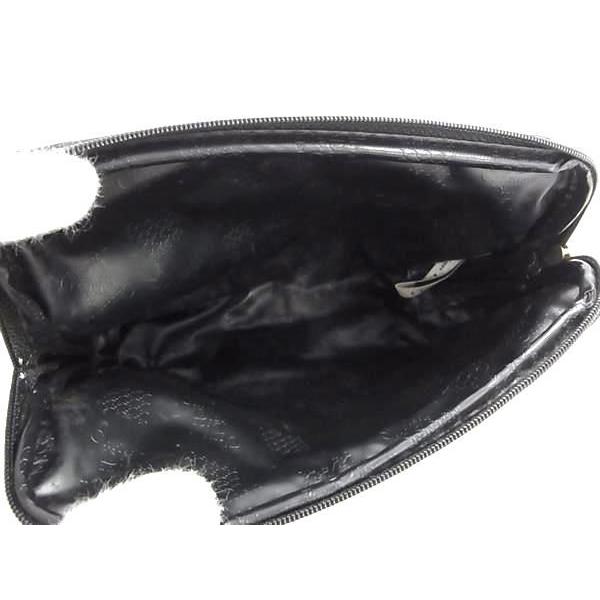 ChristianDior クリスチャンディオール ナイロンキャンバス ミラー付き ストライプ メイクポーチ マルチケース ブラック系 DF8082 | Christian Dior | 03