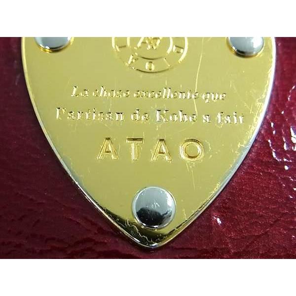 ATAO アタオ パテントレザー タッセル L字ファスナー 長財布