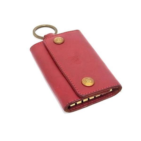 IL BISONTE イルビゾンテ レザー 6連 キーケース 鍵入れ レディース メンズ レッド系 DF8805 | IL BISONTE