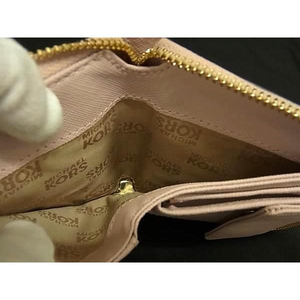 ■美品■ MICHAEL KORS マイケルコース レザー ラウンドファスナー 二つ折り 財布 ウォレット 札入れ 小銭入れ ライトピンク系 DG0706 |  | 03
