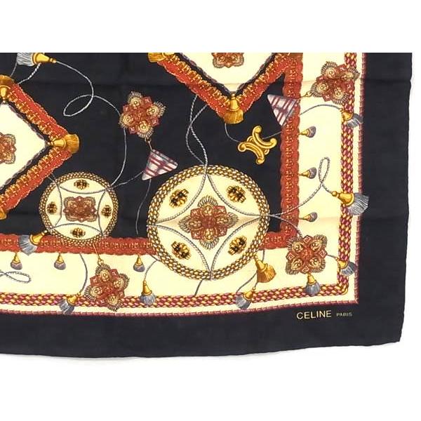 CELINE（セリーヌ） マカダム柄 スカーフ ハンカチーフ ポケットチーフ