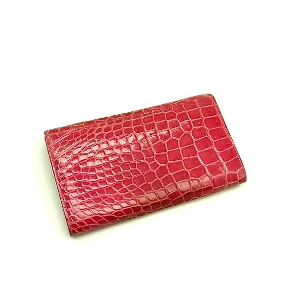 □極上□本物□ WATA-ICHI ワタイチ クロコダイル 二つ折り 長財布  