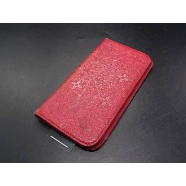 LOUIS VUITTON ルイヴィトン M63588 モノグラムアンプラント フォリオ iPhone X / XS ケース アイフォンケース レッド系 DH3247 | LOUIS VUITTON