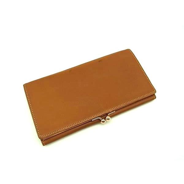 Kitamura キタムラ 長財布 二つ折り がま口 ブラウン キャメル Kitamura キタムラ 長財布 二つ折り がま口 ブラウン キャメル