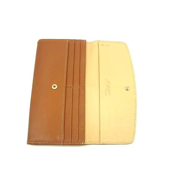 Kitamura □美品□ キタムラ レザー がま口 二つ折り 長財布