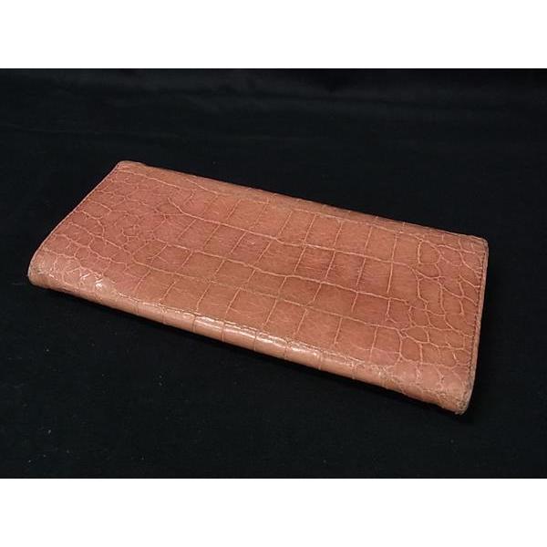 miu miumiu ミュウミュウ クロコダイル型押しレザー 二つ折り 長財布