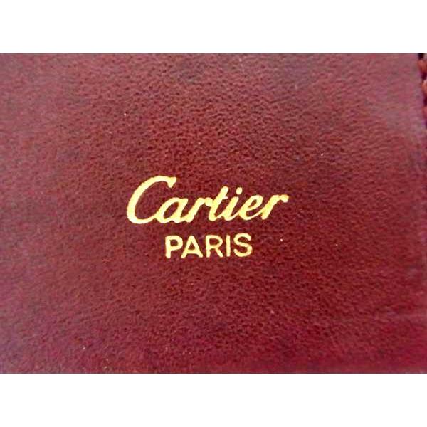 カルティエ マストライン 名刺入れ カードケース パスケース レザー ボルドー 極美品＊カルティエ マストライン 名刺入れ パスケース カード