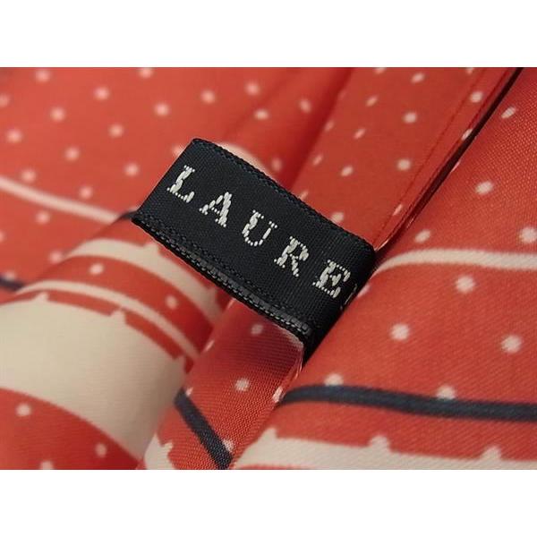 LAUREN RALPH □美品□ ラルフローレン ドット柄 3段折り 日傘
