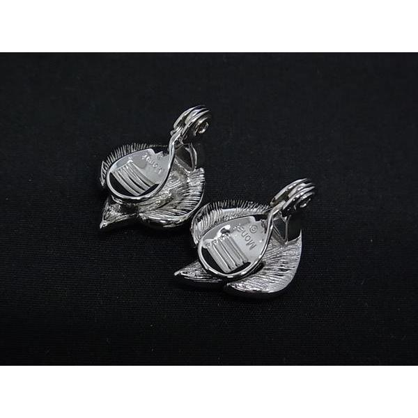 MONET □美品□ モネ ラインストーン クリップ式 イヤリング 