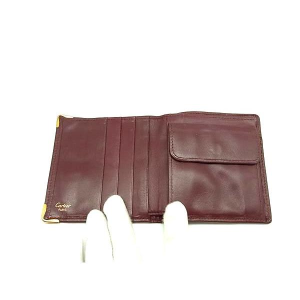 Cartier（カルティエ） マストライン レザー 二つ折り 財布 ウォレット