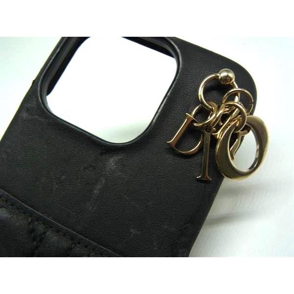 美品✨ディオール カナージュ スマホケース iPhone 15pro max 黒 Christian Dior（クリスチャン・ディオール） カナージュ レザー