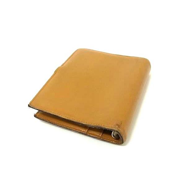 GUCCI ブラウンレザー スケジュール帳 GUCCI グッチ 031 1408 1015 レザー 6穴式 手帳カバー