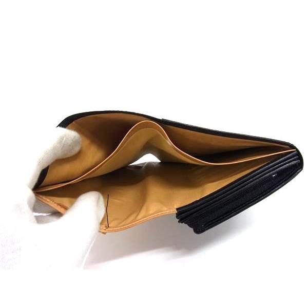 ■極美品■ Kitamura キタムラ レザー 二つ折り 財布 ウォレット 札入れ 小銭入れ カード入れ メンズ レディース ブラック系 DJ7370 | Kitamura | 04