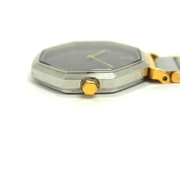 【箱/新品電池】YvesSaintLaurent腕時計クォーツゴールド ブラック 電池切れ】HYACINTH クォーツ 腕時計 ゴールド文字盤 ストライプ