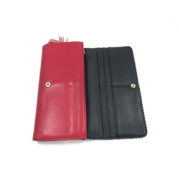 LOEWE ネイビー レッド 長財布 チェーンウォレット LOEWE ネイビー レッド 長財布 チェーンウォレット LOEWE ネイビー