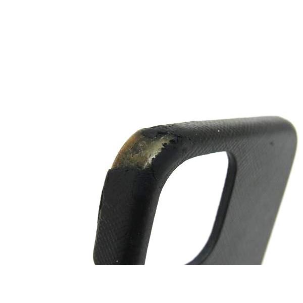 PRADA プラダ サフィアーノレザー  iPhone 12/12 Pro 対応 アイフォンケース スマホケース レディース メンズ ブラック系 DK1949 | PRADA | 03