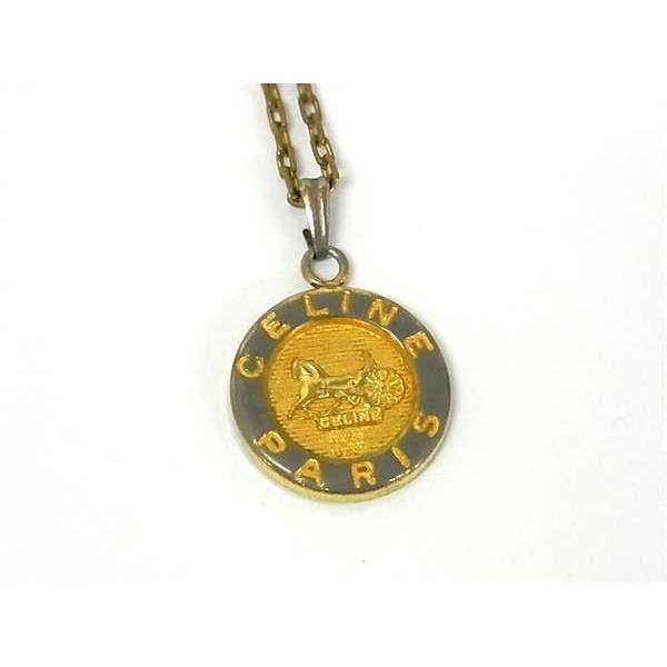 美品　セリーヌ　ネックレス　ゴールド　馬車 CELINE セリーヌ ヴィンテージ 馬車 ネックレス アクセサリー