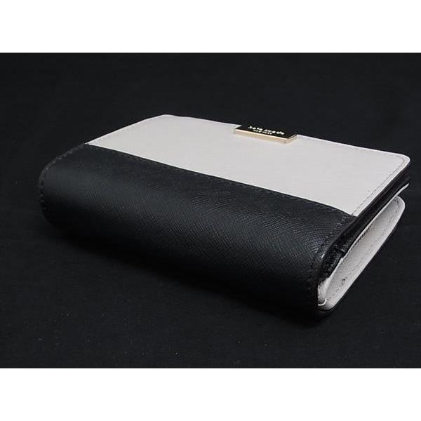 【新品・未使用】ケイトスペード　二つ折財布　ライトグレー kate spade NEW YORK □美品□ ケイトスペード WLRU2664 レザー