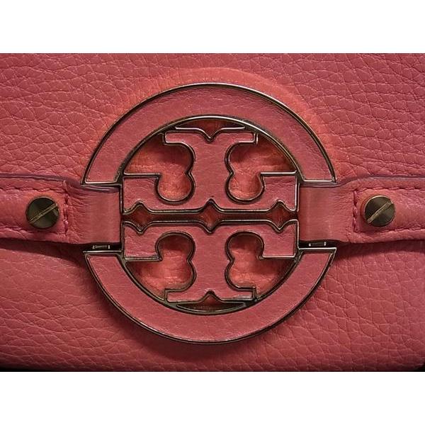 トリーバーチ　赤 レザー 三つ折り財布 TORY BURCH トリーバーチ アマンダ レザー 三つ折り 財布