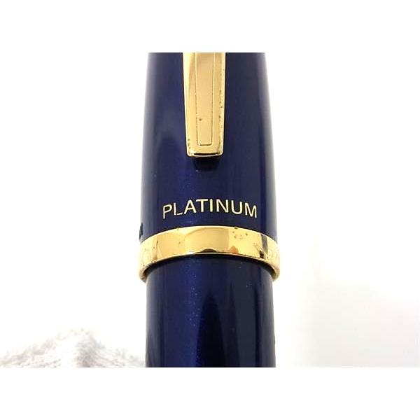 ■美品■ PLATINUM プラチナ 万年筆 筆記用具 文房具 ステーショナリー メンズ レディース ブルー系×ゴールド系 DK4549 |  | 04