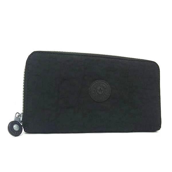 KIPLING キプリング ナイロンキャンバス ラウンドファスナー 長財布 札入れ 小銭入れ ウォレット ブラック系 DK5061 | kipling