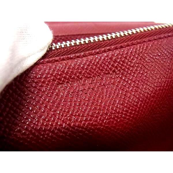 美品 BVLGARI ブルガリレザー 二つ折り 長財布 ブラック レッド BVLGARI（ブルガリ） ブルガリブルガリ レザー 二つ折り 長財布